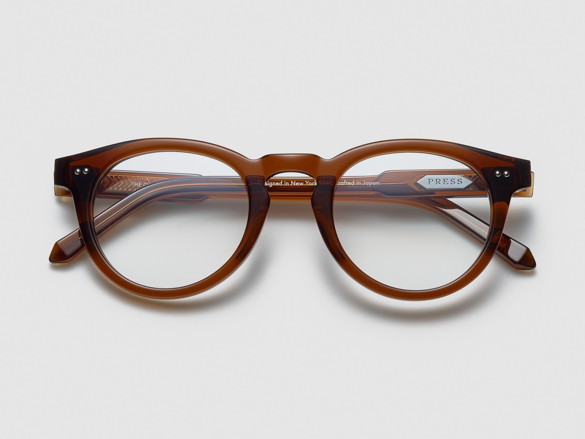 The Chairman Optical Cognac / Silver - TI005 #color_cognac-silver-ti005