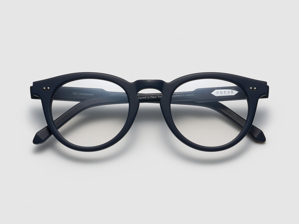 The Chairman Optical Matte Navy / Silver - TI014 #color_matte-navy-silver-ti014