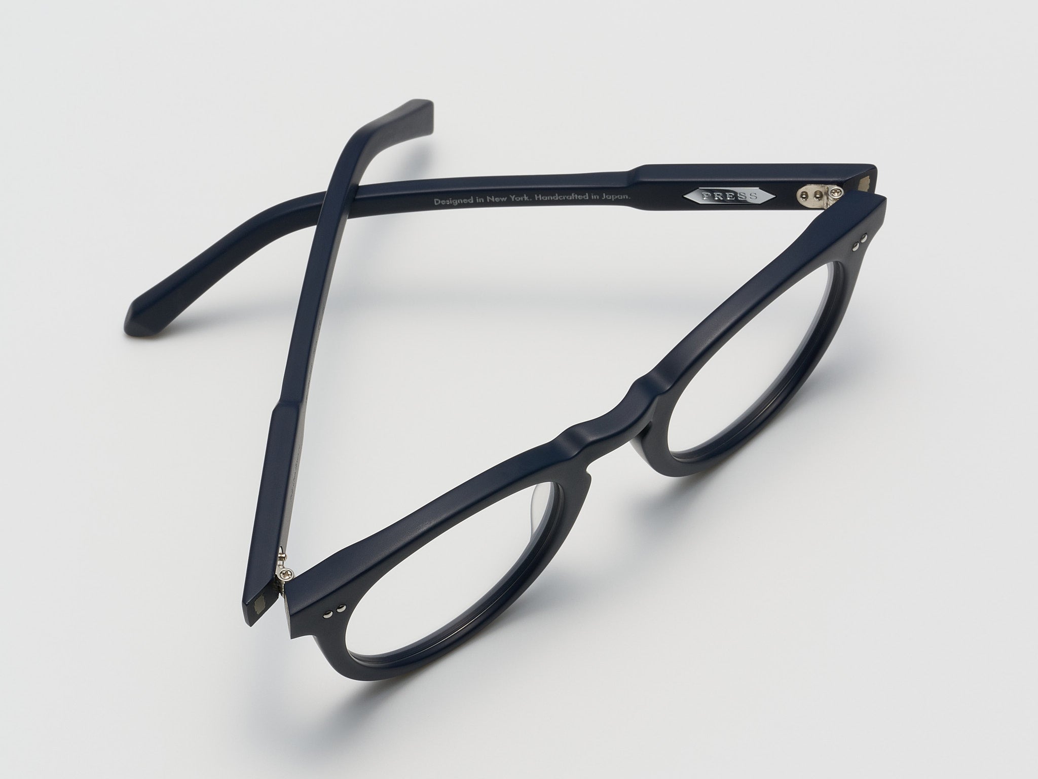 The Chairman Optical Matte Navy / Silver - TI014 #color_matte-navy-silver-ti014