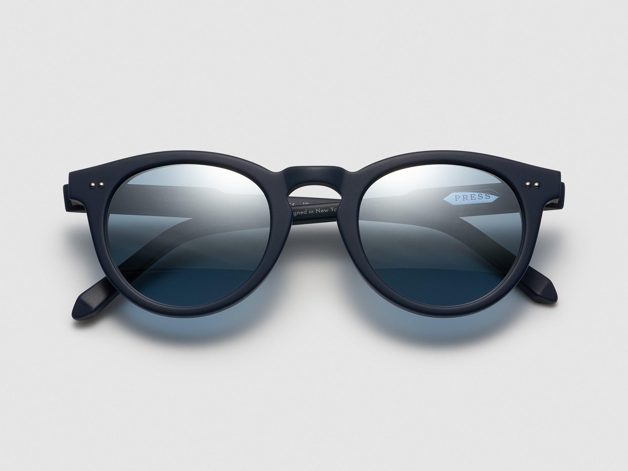 The Chairman Matte Navy / Silver - TI014 #color_matte-navy-silver-ti014