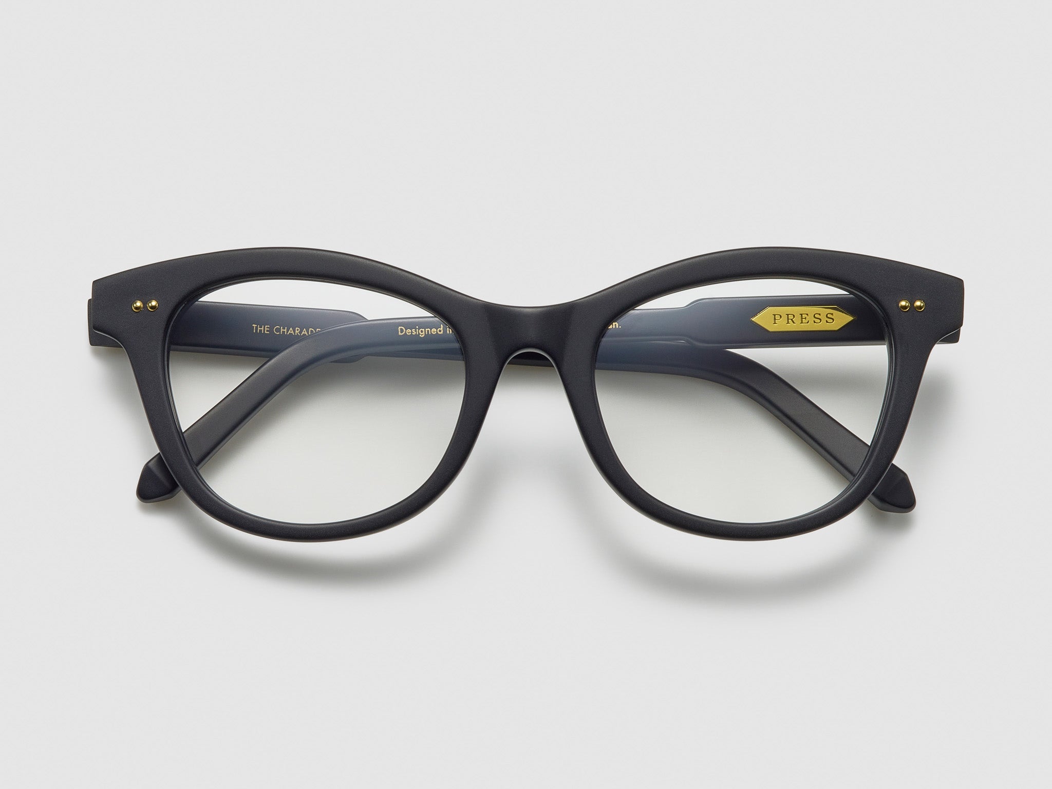 The Charade Optical Matte Black / Gold - TI001 #color_matte-black-gold-ti001