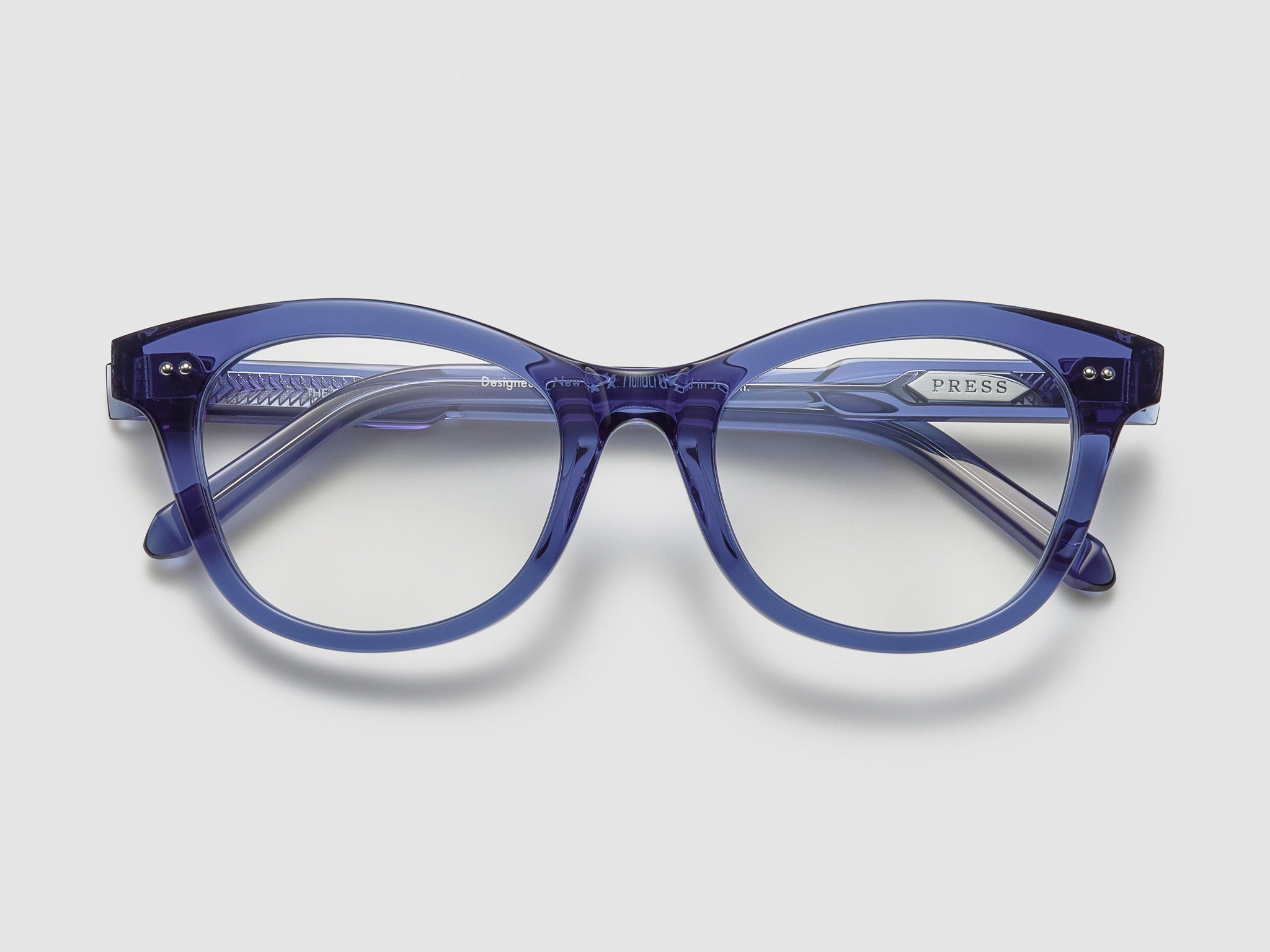 The Charade Optical Blue Crystal / Silver - TI002 #color_blue-crystal-silver-ti002