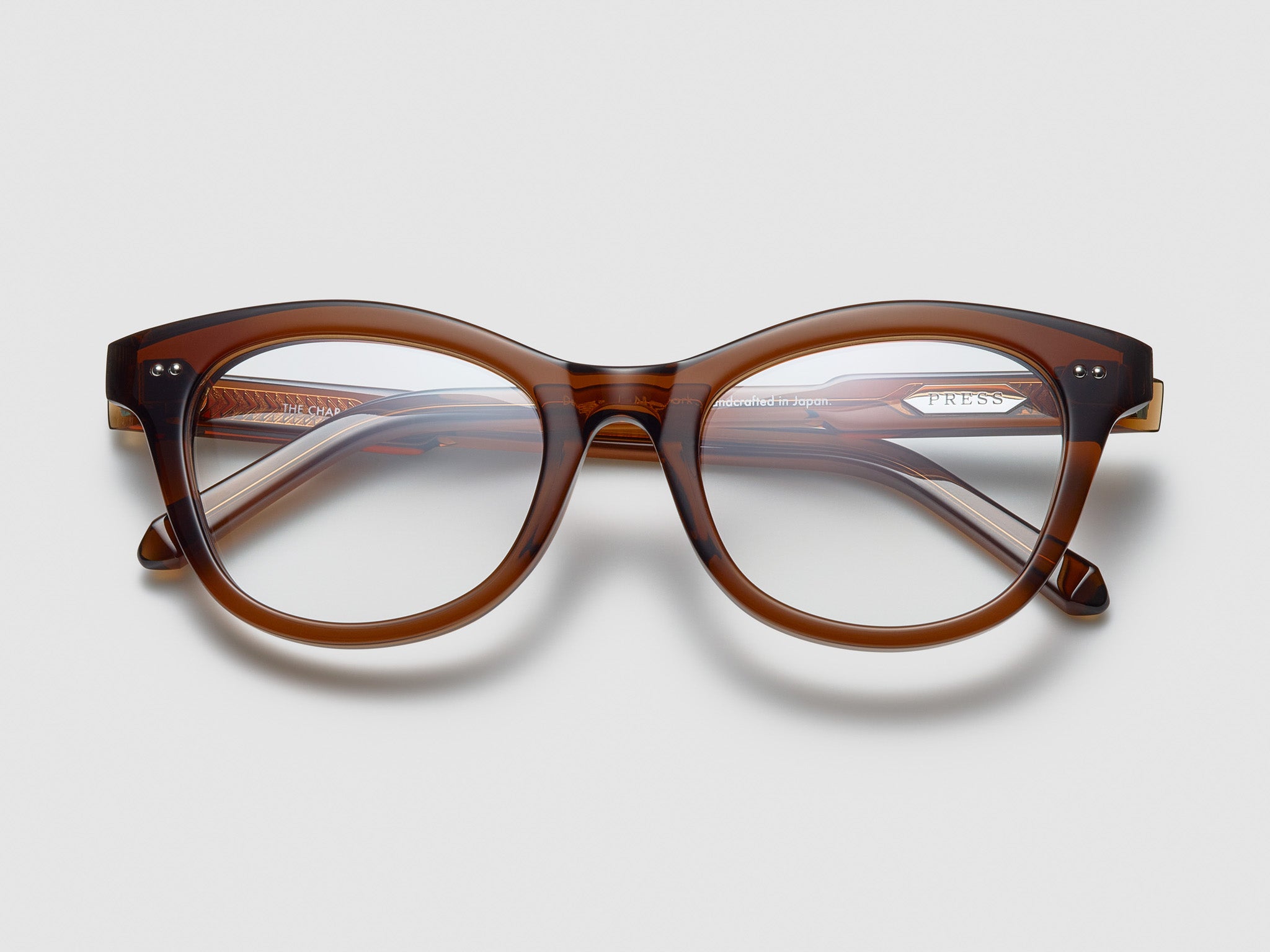 The Charade Optical Cognac / Silver - TI005 #color_cognac-silver-ti005