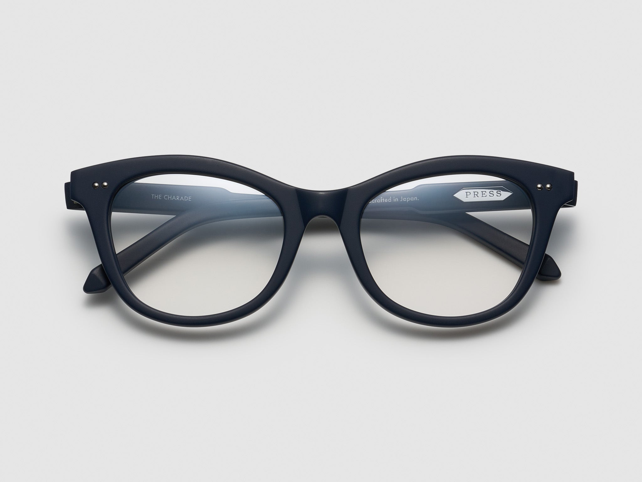 The Charade Optical Matte Navy / Silver - TI014 #color_matte-navy-silver-ti014