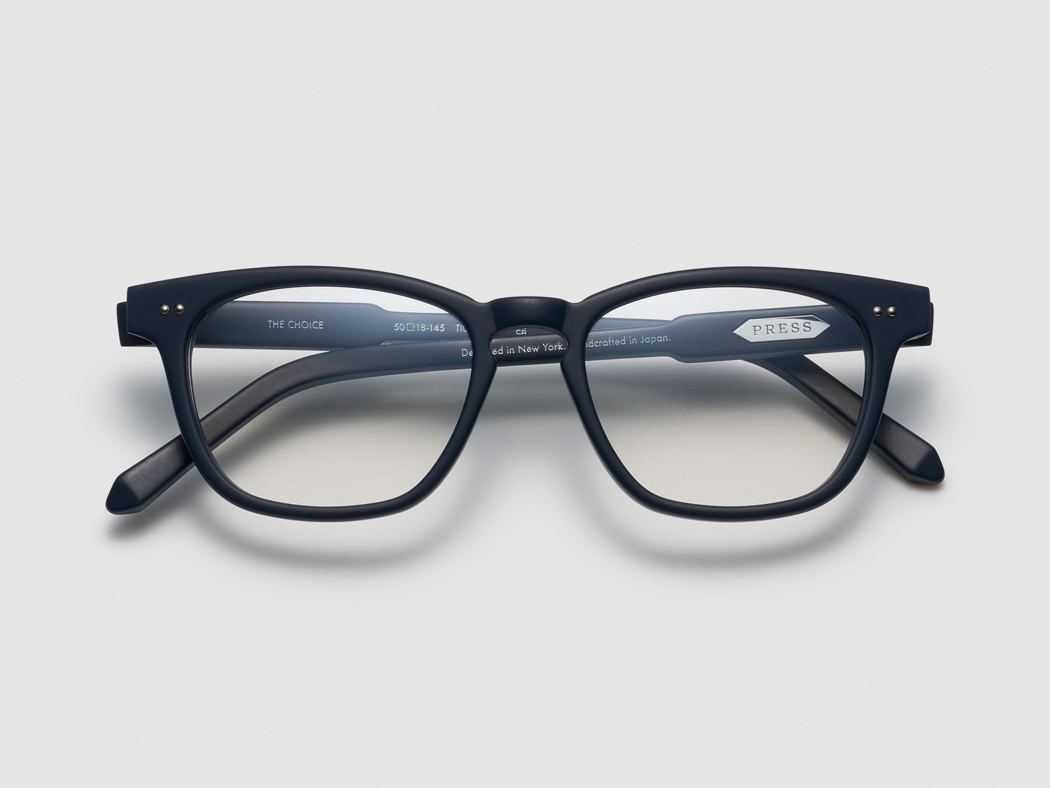 The Choice Optical Matte Navy / Silver - TI014 #color_matte-navy-silver-ti014