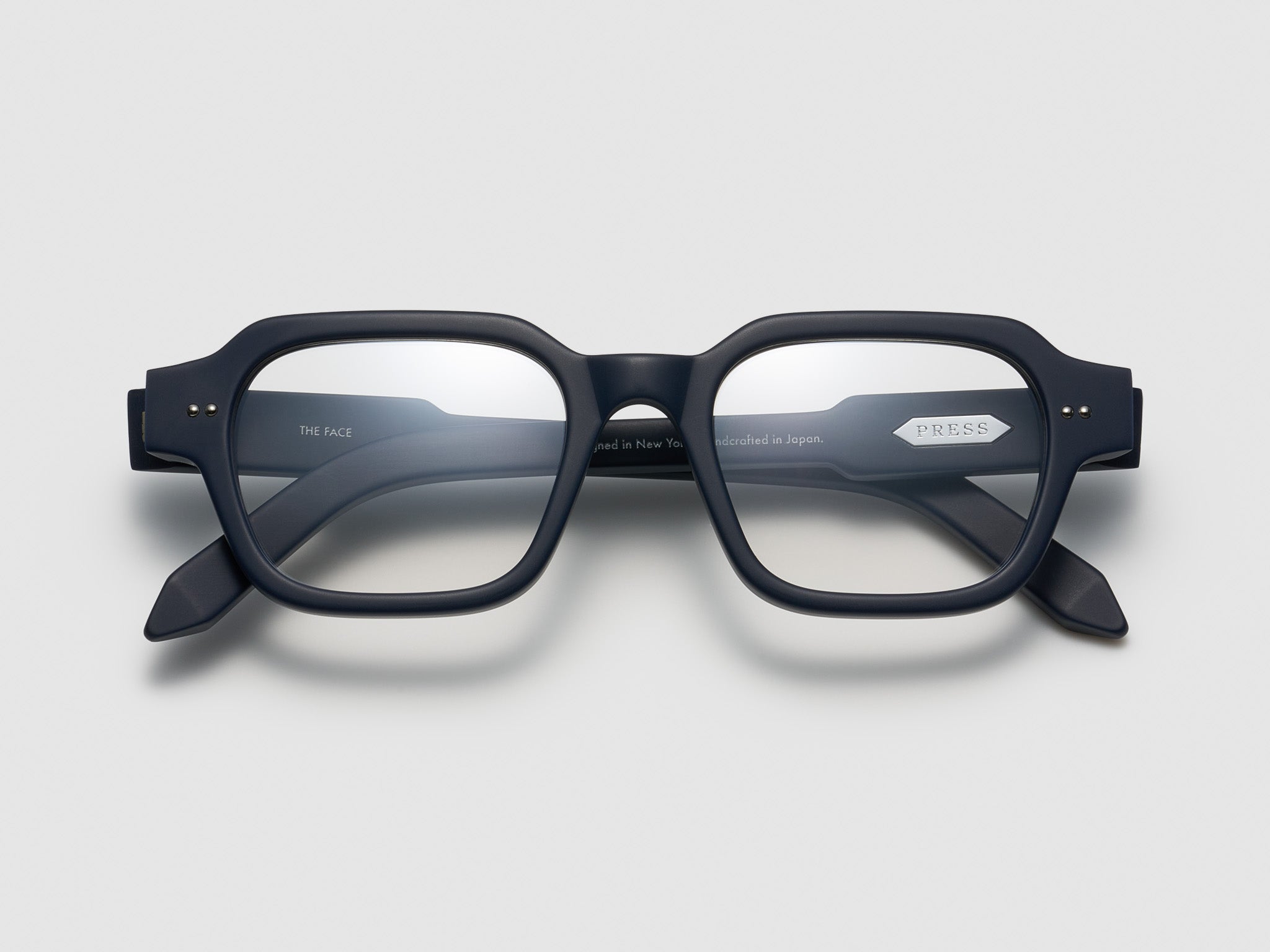 The Face Optical Matte Navy / Silver - TI014 #color_matte-navy-silver-ti014