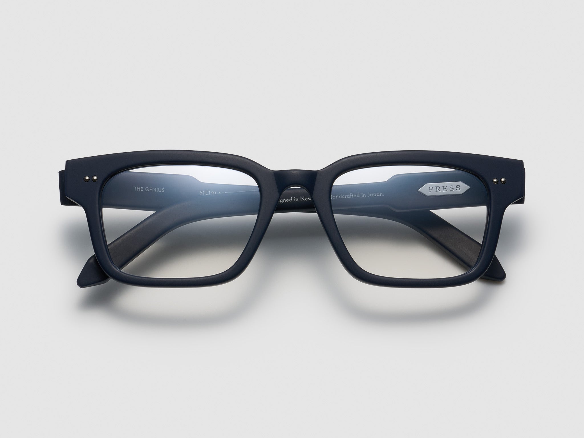 The Genius Optical Matte Navy / Silver - TI014 #color_matte-navy-silver-ti014
