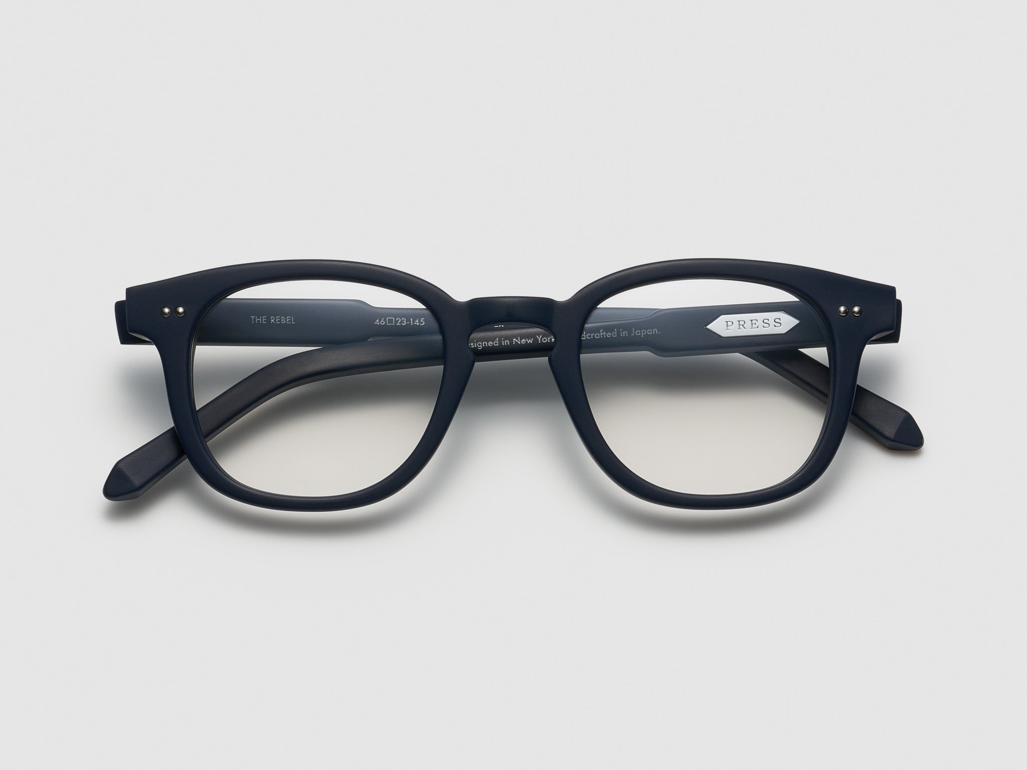 The Rebel Optical Matte Navy / Silver - TI014 #color_matte-navy-silver-ti014