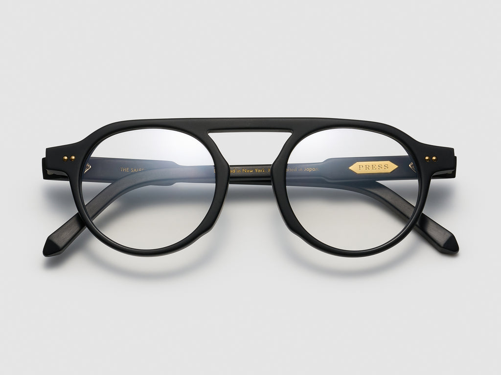 The Salesman Optical Matte Black / Gold - TI001 #color_matte-black-gold-ti001