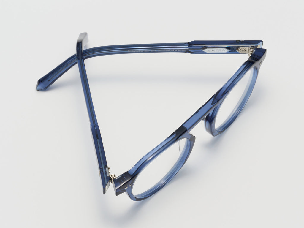 The Salesman Optical Blue Crystal / Silver - TI002 #color_blue-crystal-silver-ti002