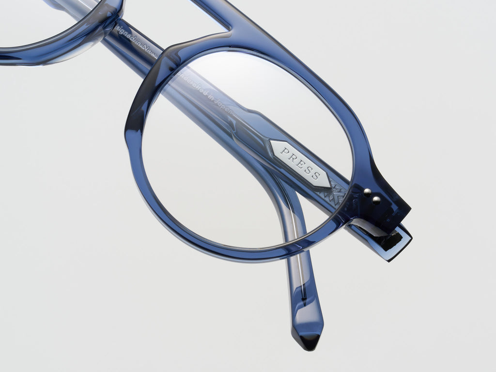 The Salesman Optical Blue Crystal / Silver - TI002 #color_blue-crystal-silver-ti002
