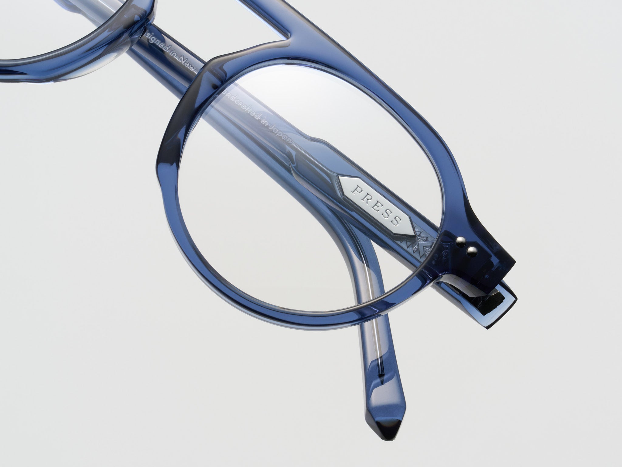 The Salesman Optical Blue Crystal / Silver - TI002 #color_blue-crystal-silver-ti002