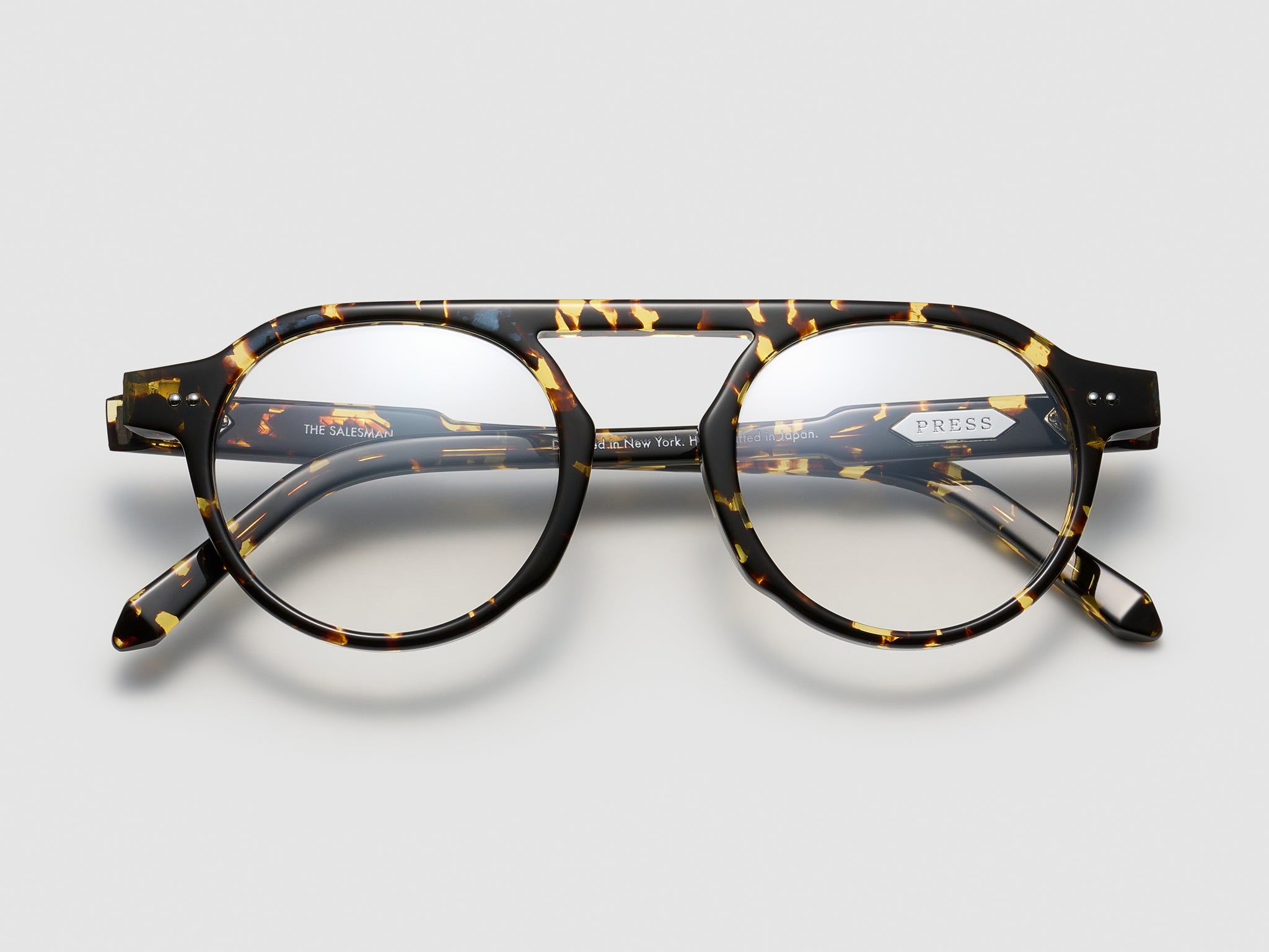 The Salesman Optical Tokyo Tortoise / Silver - TI003 #color_tokyo-tortoise-silver-ti003