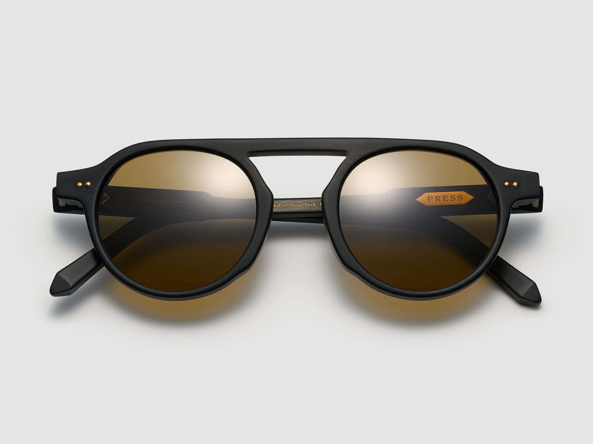 The Salesman Matte Black / Gold - TI001 #color_matte-black-gold-ti001