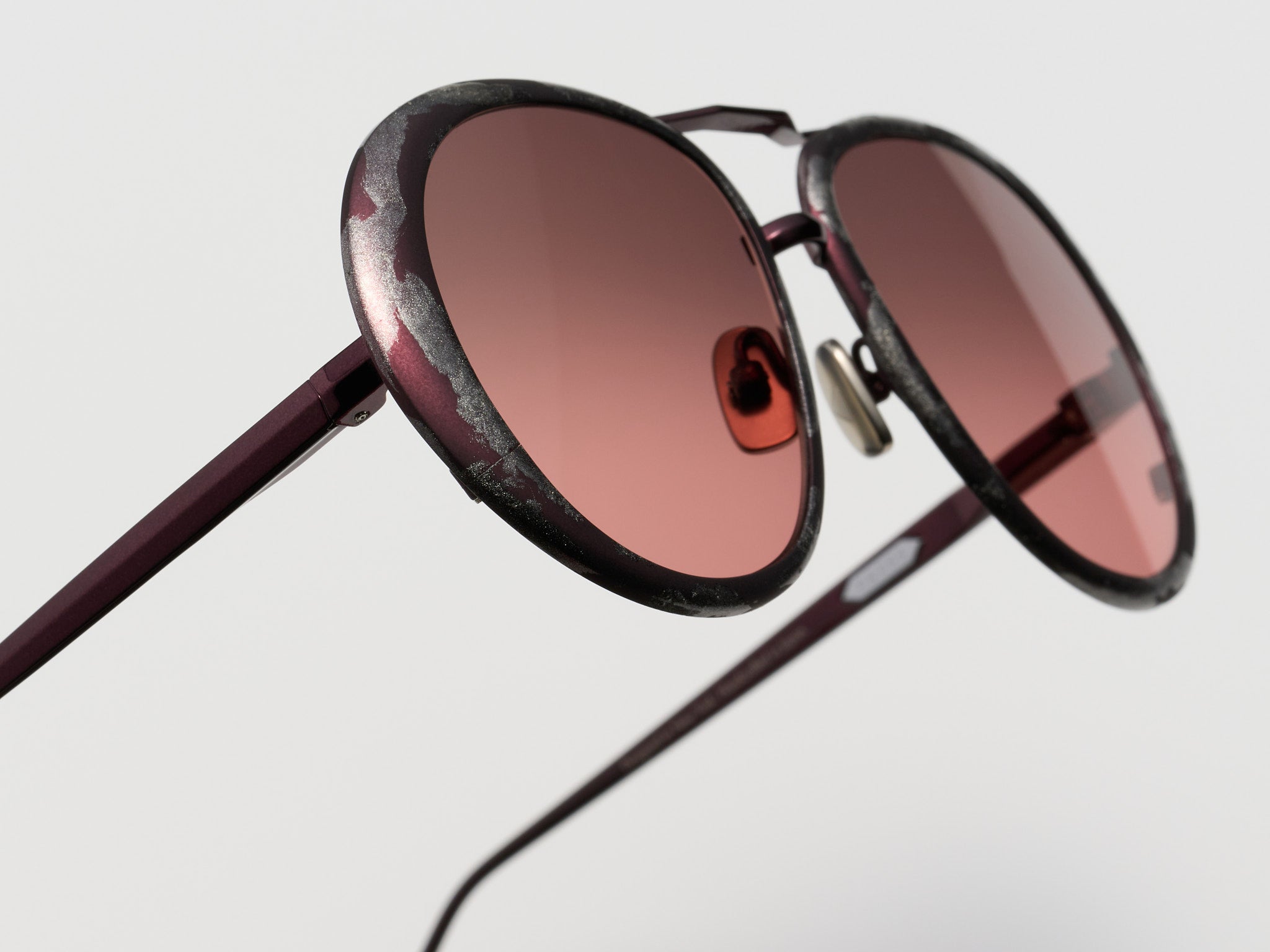 Zagato Gold Leaf Burgundy Platinum Leaf - ST019 #color_burgundy-platinum-leaf-st019