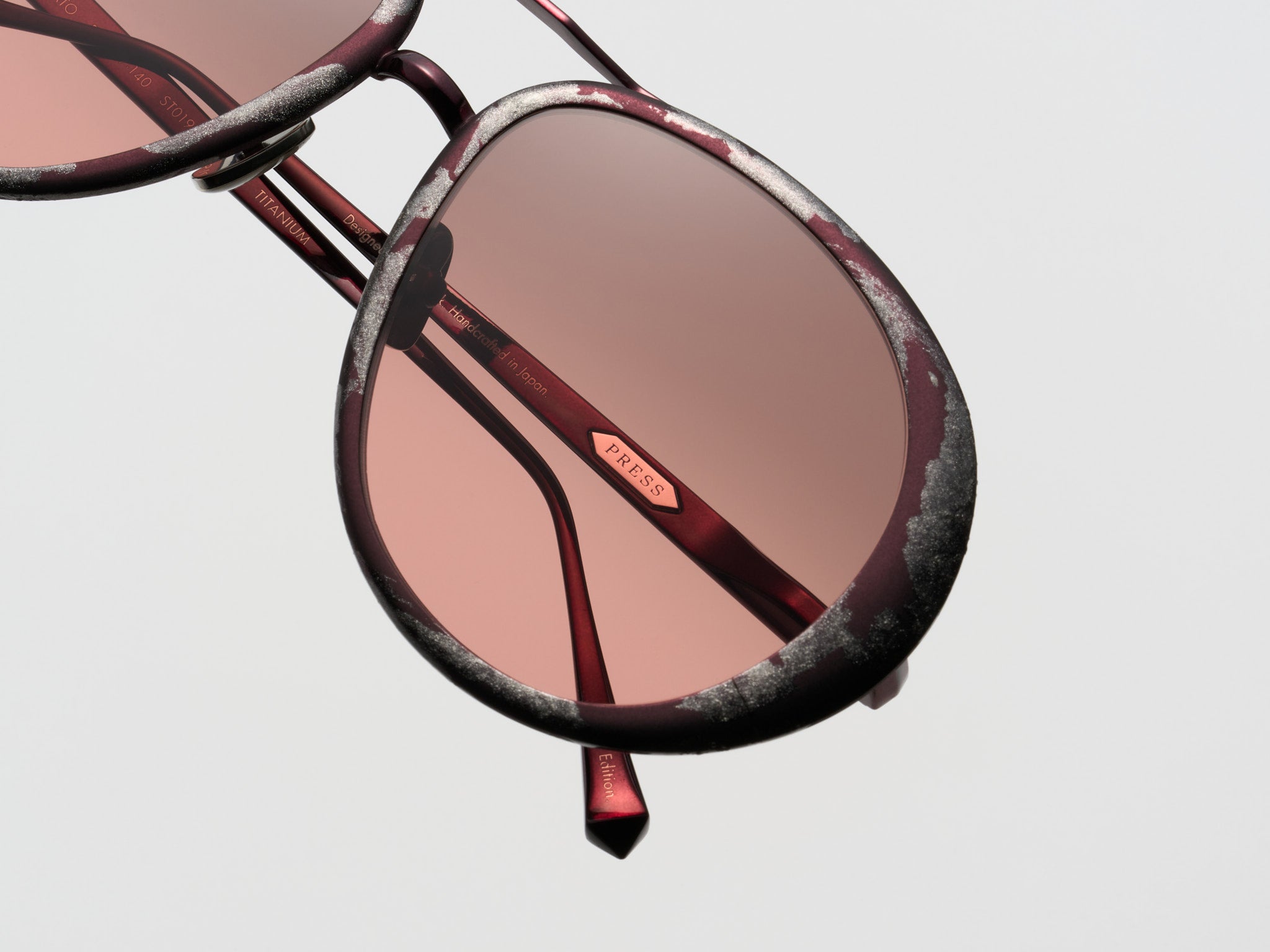 Zagato Gold Leaf Burgundy Platinum Leaf - ST019 #color_burgundy-platinum-leaf-st019