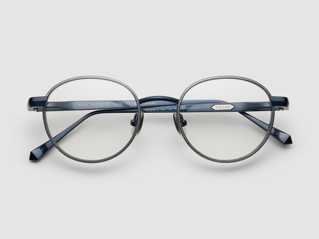 Rigby Gold Leaf Optical Navy Platinum Leaf - DR023 #color_navy-platinum-leaf-dr023