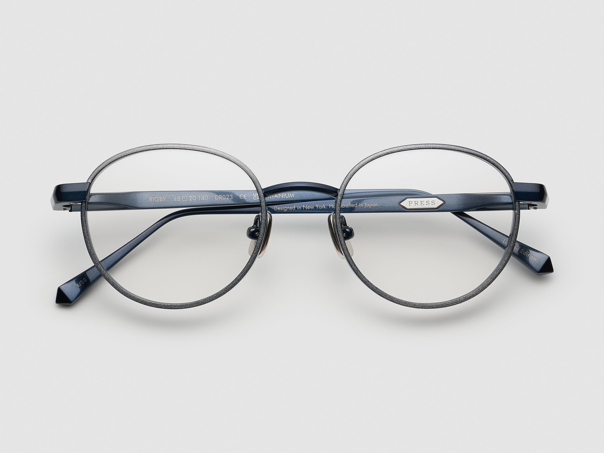 Rigby Gold Leaf Optical Navy Platinum Leaf - DR023 #color_navy-platinum-leaf-dr023