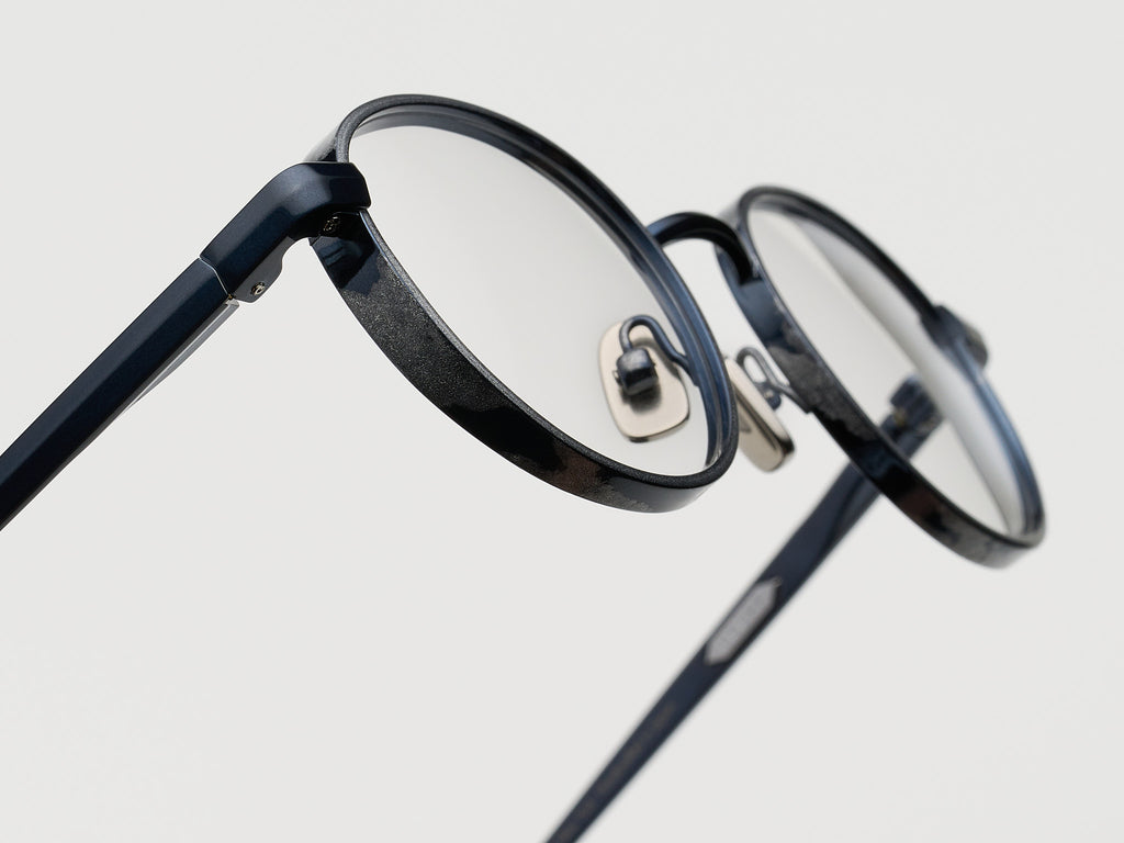 Rigby Gold Leaf Optical Navy Platinum Leaf - DR023 #color_navy-platinum-leaf-dr023