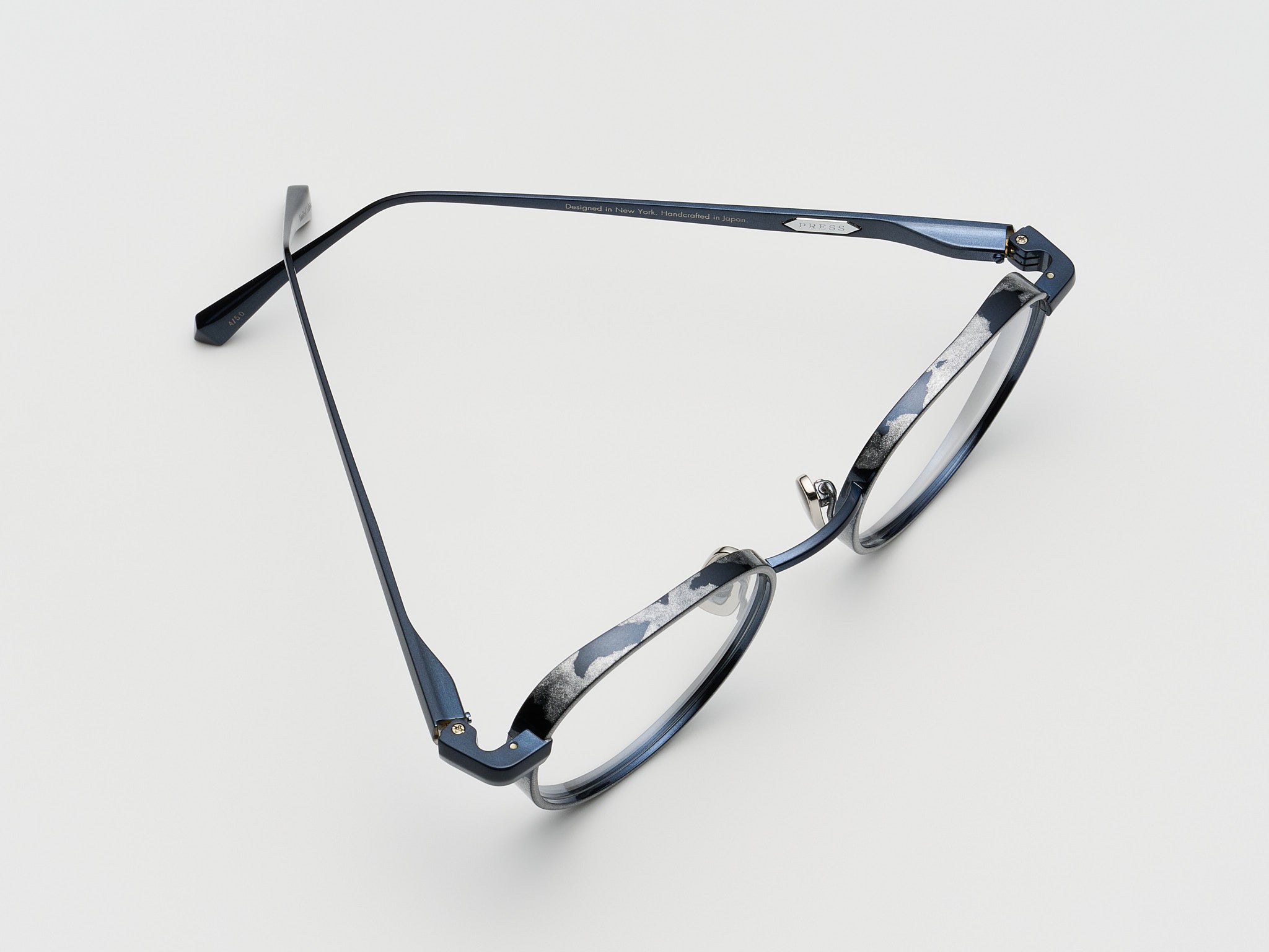 Rigby Gold Leaf Optical Navy Platinum Leaf - DR023 #color_navy-platinum-leaf-dr023
