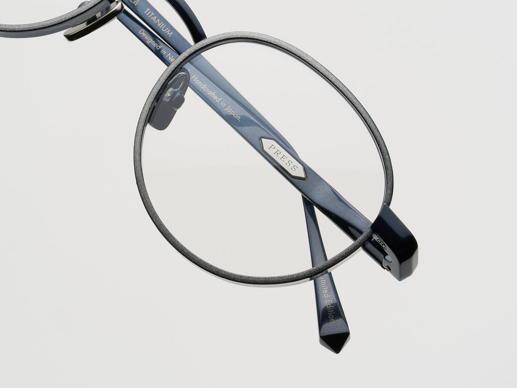 Rigby Gold Leaf Optical Navy Platinum Leaf - DR023 #color_navy-platinum-leaf-dr023