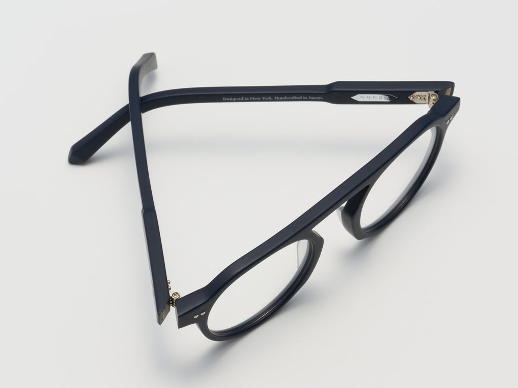 The Salesman Optical Matte Navy / Silver - TI014 #color_matte-navy-silver-ti014