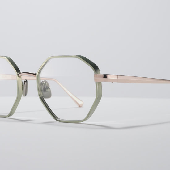 Lazarus Optical Shiny Cascade Green / Shiny Rose Gold / Matte Cascade Green - DR005 #color_shiny-cascade-green-shiny-rose-gold-matte-cascade-green-dr005