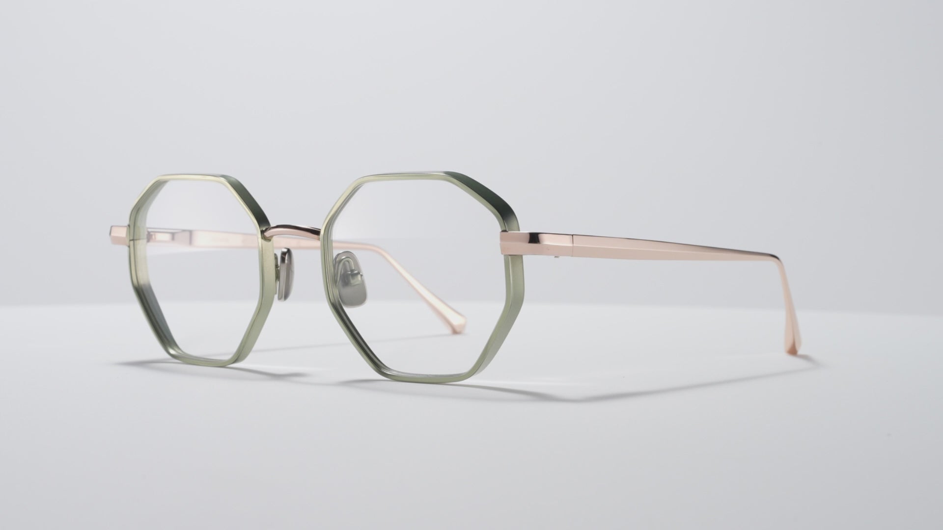 Lazarus Optical Shiny Cascade Green / Shiny Rose Gold / Matte Cascade Green - DR005 #color_shiny-cascade-green-shiny-rose-gold-matte-cascade-green-dr005