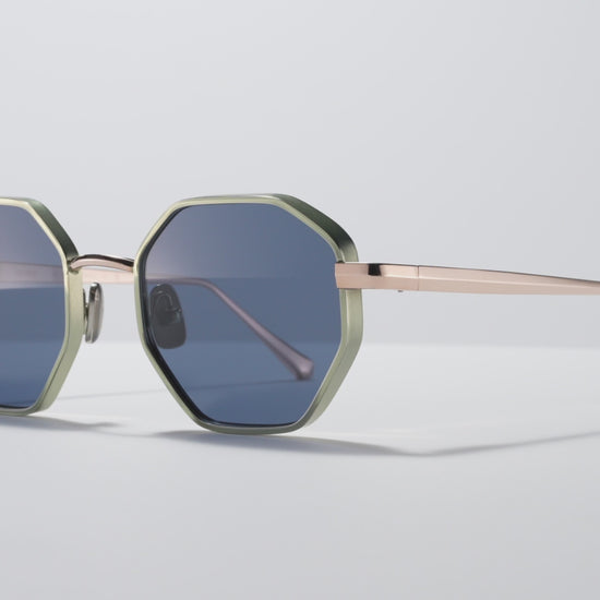 Lazarus Shiny Cascade Green / Shiny Rose Gold / Matte Cascade Green - DR005 #color_shiny-cascade-green-shiny-rose-gold-matte-cascade-green-dr005